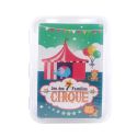 Jeu des 7 familles thème "cirque" en carton multicolore