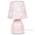 Lampe de chevet pour enfant rose motif nuage