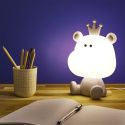 Lampe-veilleuse en forme d'hippopotame pour enfant
