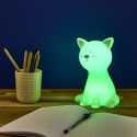 Lampe-veilleuse chat pour enfant avec lumière multicolore changeante