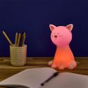 Lampe-veilleuse chat pour enfant avec lumière multicolore changeante