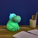 Lampe-veilleuse hippopotame pour enfant avec lumière multicolore changeante