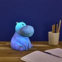 Lampe-veilleuse hippopotame pour enfant avec lumière multicolore changeante