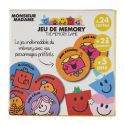 Jeu de memory "MR et MME" avec 24 cartes en carton multicolore