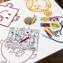 4 puzzles "MR et MME" à colorier accompagnés de 4 feutres et 4 stickers