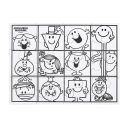 4 puzzles "MR et MME" à colorier accompagnés de 4 feutres et 4 stickers