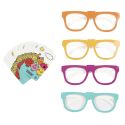 Jeu "Devine qui suis-je MR et MME" avec 16 cartes multicolores en carton et 4 paires de lunettes