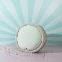 Peluche macaron vert kawaii en polyester (Ø36 cm)