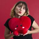 Peluche coeur kawaii en polyester (L25 cm)
