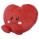 Peluche coeur kawaii en polyester (L25 cm)