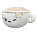 Peluche tasse de café kawaii en polyester (H18 cm)