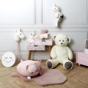 Peluche licorne blanche et rose en polyester (H30 cm)