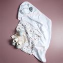 Coffret cadeau de naissance 4 pièces en coton sur le thème hippopotame