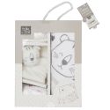 Coffret cadeau de naissance 4 pièces en coton sur le thème tigre