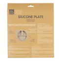 Assiette bébé en silicone gris à 3 compartiments en forme d'ours (Ø20 cm)