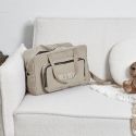 Sac de transport en coton gris pour bébé multi-rangements (L40 cm)