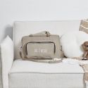 Sac de transport en coton gris pour bébé multi-rangements (L40 cm)