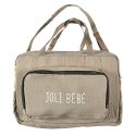 Sac de transport en coton gris pour bébé multi-rangements (L40 cm)