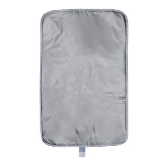 Tapis à langer de voyage en polyester imperméable gris pliable en 3 (68,5X35,5cm)