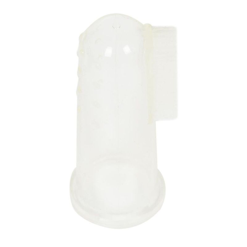 Brosse à dents en silicone souple pour bébé transparent