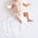 Lot de 3 changes de couche lavables en microfibre blanche douce et ultra absorbante