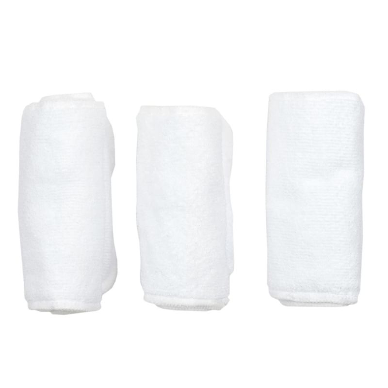 Lot de 3 changes de couche lavables en microfibre blanche douce et ultra absorbante