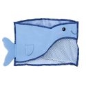 Sac de rangement pour jouets de bain bleu à ventouse en forme baleine