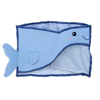 Sac de rangement pour jouets de bain bleu à ventouse en forme baleine
