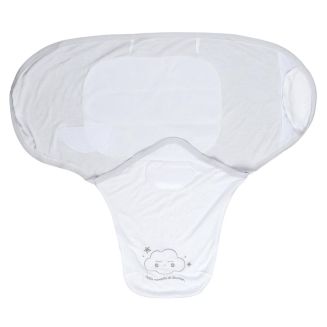 Couverture emmaillotage bébé en bambou blanc pour une douceur extrême et confort naturel