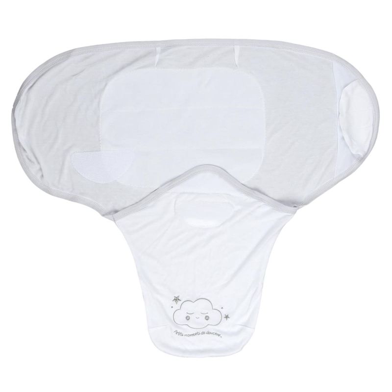 Couverture emmaillotage bébé en bambou blanc pour une douceur extrême et confort naturel Couverture emmaillotage bébé en bambou blanc pour une douceur extrême et confort naturel