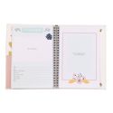 Carnet de grossesse blanc et doré de 52 pages et 2 planches de stickers