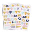 Carnet de grossesse blanc et doré de 52 pages et 2 planches de stickers