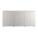 Buffet 3 portes blanc façades relief à stries verticales - JANEIRO BLANC