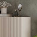 Rangement 2 portes beige façades relief à stries verticales - JANEIRO BEIGE