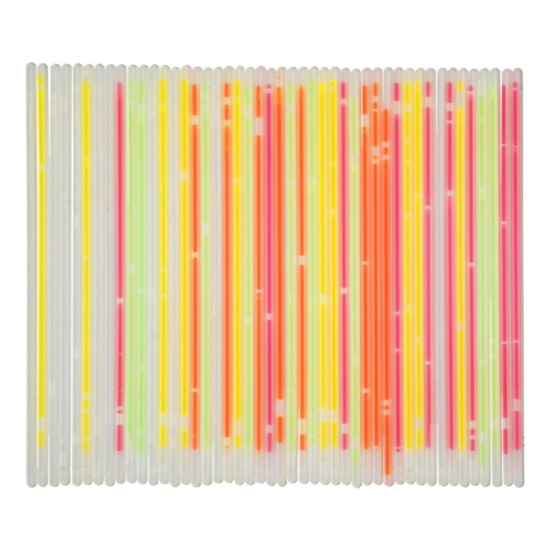 50 Bâtonnets Fluorescents avec Attaches