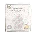 10 ballons blancs à motifs licorne (Ø18 cm)