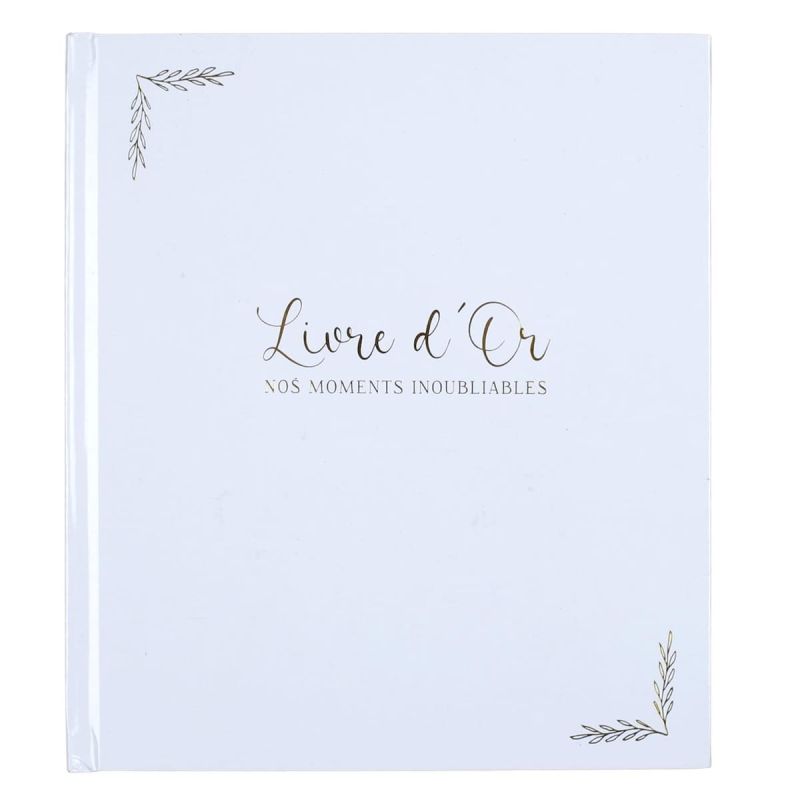 Livre d’or "Nos moments inoubliables" 20 x 25 cm de 40 pages blanches