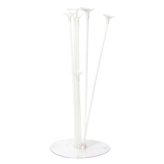 Présentoir en plastique blanc pour 7 ballons décoratifs (H40 cm)
