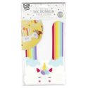 10 sacs à bonbons en polypropylène thème licorne