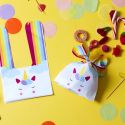 10 sacs à bonbons en polypropylène thème licorne