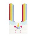 10 sacs à bonbons en polypropylène thème licorne