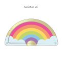 Kit festif de 54 accessoires d’anniversaire en papier blanc motifs licorne