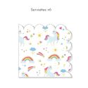 Kit festif de 54 accessoires d’anniversaire en papier blanc motifs licorne