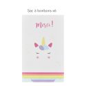 Kit festif de 54 accessoires d’anniversaire en papier blanc motifs licorne
