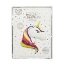Ballon en aluminium en forme de licorne H100 cm