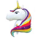 Ballon en aluminium en forme de licorne H100 cm