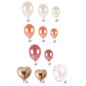 Arche de 30 ballons décoratifs nuances de rose à fixer au mur