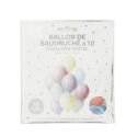 10 ballons Ø18 cm couleurs pastel