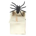 Boîte à surprise araignée surgissante en bois contreplaqué