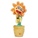Fleur de tournesol orange dansante en polyester